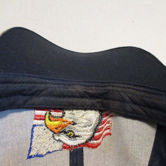 USA Graphic Eagle American Flag Black White Adjustable Snap Back Hat - Picture 9 of 9